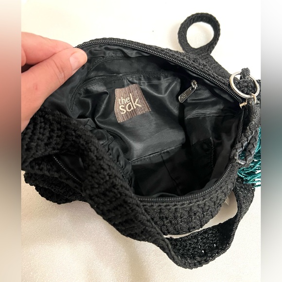 The Sak black hand-crocheted cross-body.bag - Picture 3 of 4